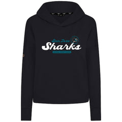 San Jose Sharks Levelwear Women's Sweet Monument Tri-Blend Cropped Pullover Hoodie - Black - NHL 203145665