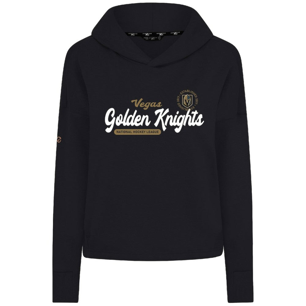 Vegas Golden Knights Levelwear Women's Sweet Monument Tri-Blend Cropped Pullover Hoodie - Black - NHL 203145667