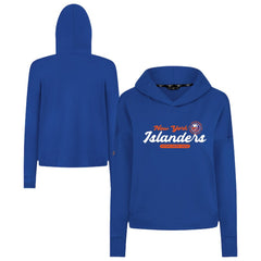 New York Islanders Levelwear Women's Sweet Monument Tri-Blend Cropped Pullover Hoodie - Royal - NHL 203145668