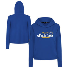 Buffalo Sabres Levelwear Women's Sweet Monument Tri-Blend Cropped Pullover Hoodie - Royal - NHL 203145671