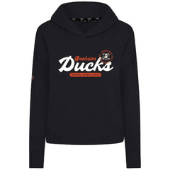 Anaheim Ducks Levelwear Women's Sweet Monument Tri-Blend Cropped Pullover Hoodie - Black - NHL 203145675