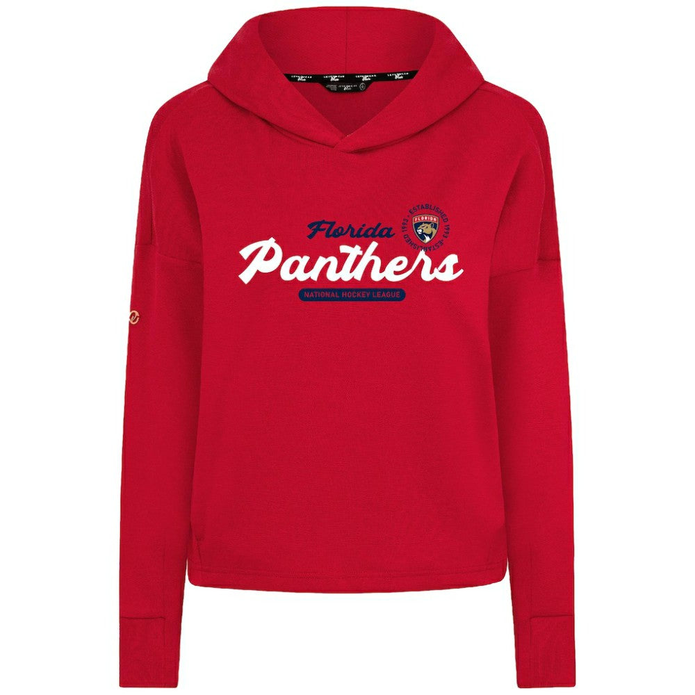 Florida Panthers Levelwear Women's Sweet Monument Tri-Blend Cropped Pullover Hoodie - Red - NHL 203145683