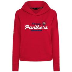 Florida Panthers Levelwear Women's Sweet Monument Tri-Blend Cropped Pullover Hoodie - Red - NHL 203145683