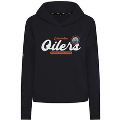 Edmonton Oilers Levelwear Women's Sweet Monument Tri-Blend Cropped Pullover Hoodie - Black - NHL 203145689
