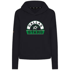 Dallas Stars Levelwear Women's Sweet Banner Arch Tri-Blend Cropped Pullover Hoodie - Black - NHL 203145698