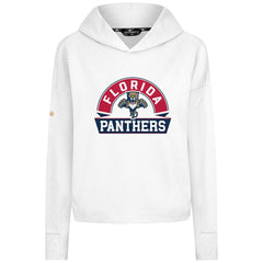 Florida Panthers Levelwear Women's Sweet Banner Arch Tri-Blend Cropped Pullover Hoodie - White - NHL 203145699