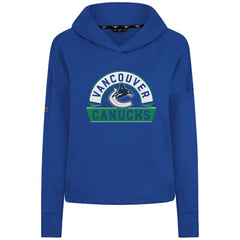 Vancouver Canucks Levelwear Women's Sweet Banner Arch Tri-Blend Cropped Pullover Hoodie - Royal - NHL 203145710