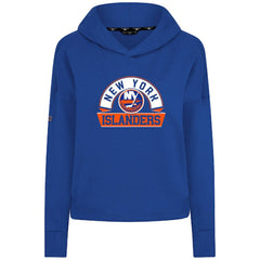 New York Islanders Levelwear Women's Sweet Banner Arch Tri-Blend Cropped Pullover Hoodie - Royal - NHL 203145724