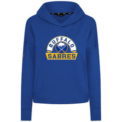 Buffalo Sabres Levelwear Women's Sweet Banner Arch Tri-Blend Cropped Pullover Hoodie - Royal - NHL 203145725