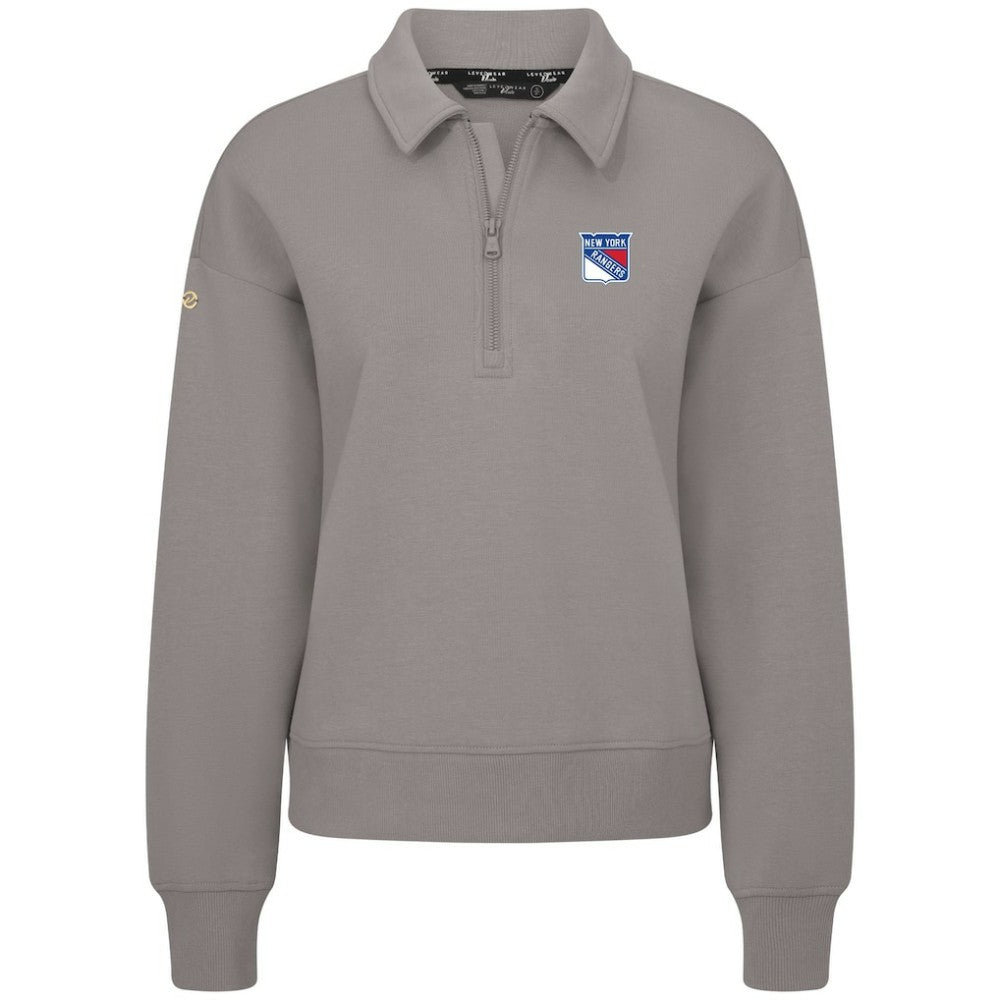 New York Rangers Levelwear Women's Canmore Quarter-Zip Pullover - Gray - NHL 203145735