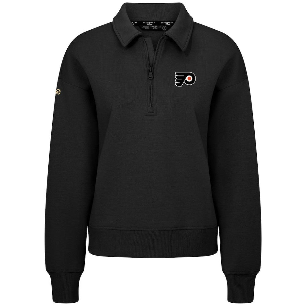 Philadelphia Flyers Levelwear Women's Canmore Quarter-Zip Pullover - Black - NHL 203145736