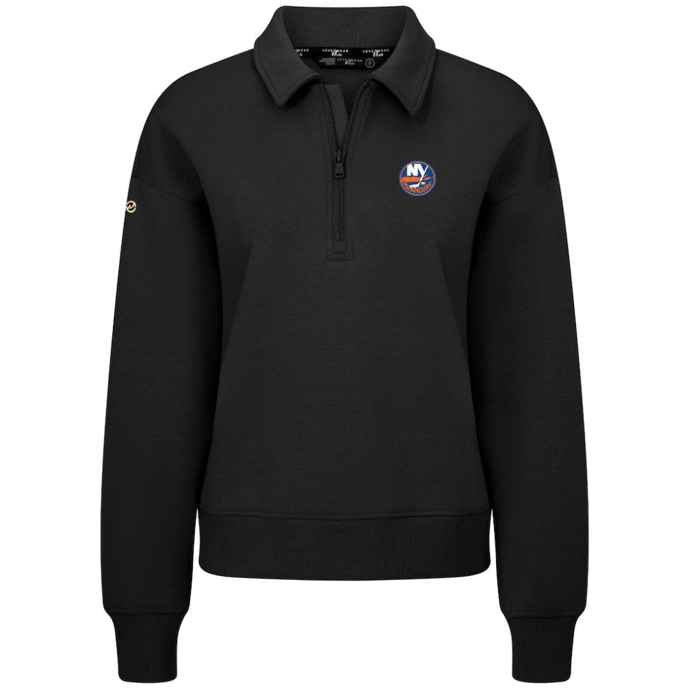 New York Islanders Levelwear Women's Canmore Quarter-Zip Pullover - Black - NHL 203145738