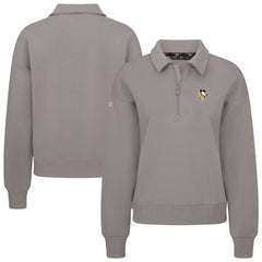 Pittsburgh Penguins Levelwear Women's Canmore Quarter-Zip Pullover - Gray - NHL 203145742