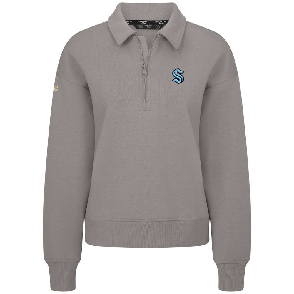 Seattle Kraken Levelwear Women's Canmore Quarter-Zip Pullover - Gray - NHL 203145744