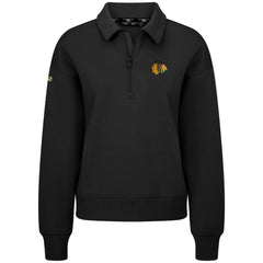Chicago Blackhawks Levelwear Women's Canmore Quarter-Zip Pullover - Black - NHL 203145746