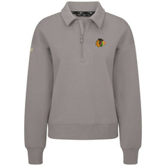 Chicago Blackhawks Levelwear Women's Canmore Quarter-Zip Pullover - Gray - NHL 203145747
