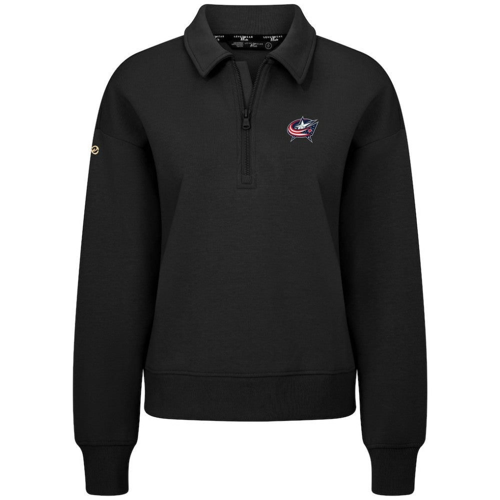 Columbus Blue Jackets Levelwear Women's Canmore Quarter-Zip Pullover - Black - NHL 203145748