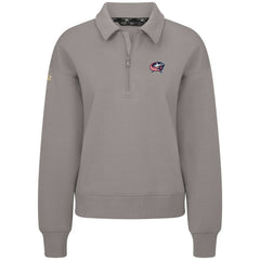 Columbus Blue Jackets Levelwear Women's Canmore Quarter-Zip Pullover - Gray - NHL 203145749