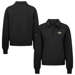 Nashville Predators Levelwear Women's Canmore Quarter-Zip Pullover - Black - NHL 203145750