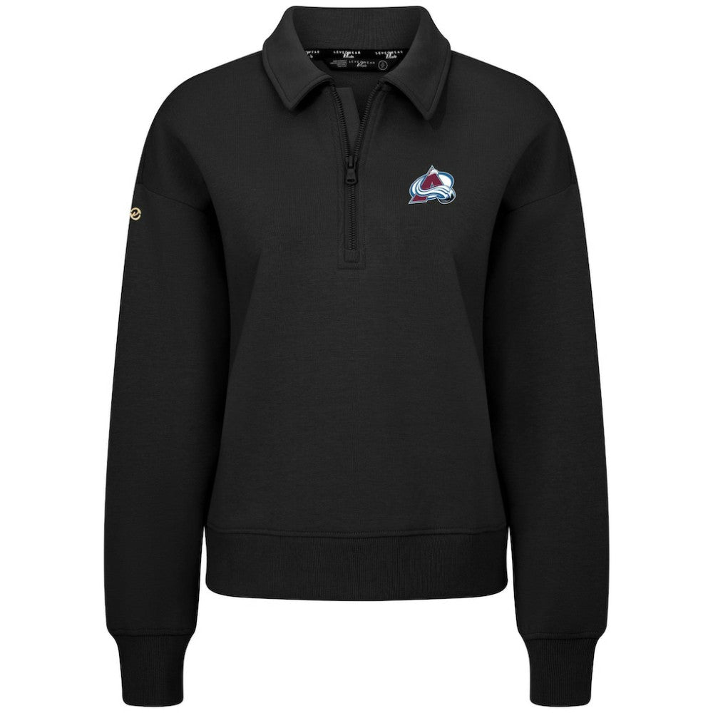 Colorado Avalanche Levelwear Women's Canmore Quarter-Zip Pullover - Black - NHL 203145755