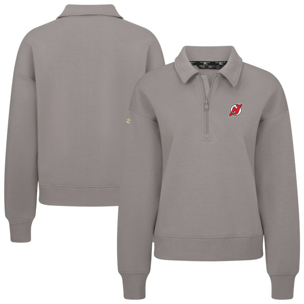 New Jersey Devils Levelwear Women's Canmore Quarter-Zip Pullover - Gray - NHL 203145757