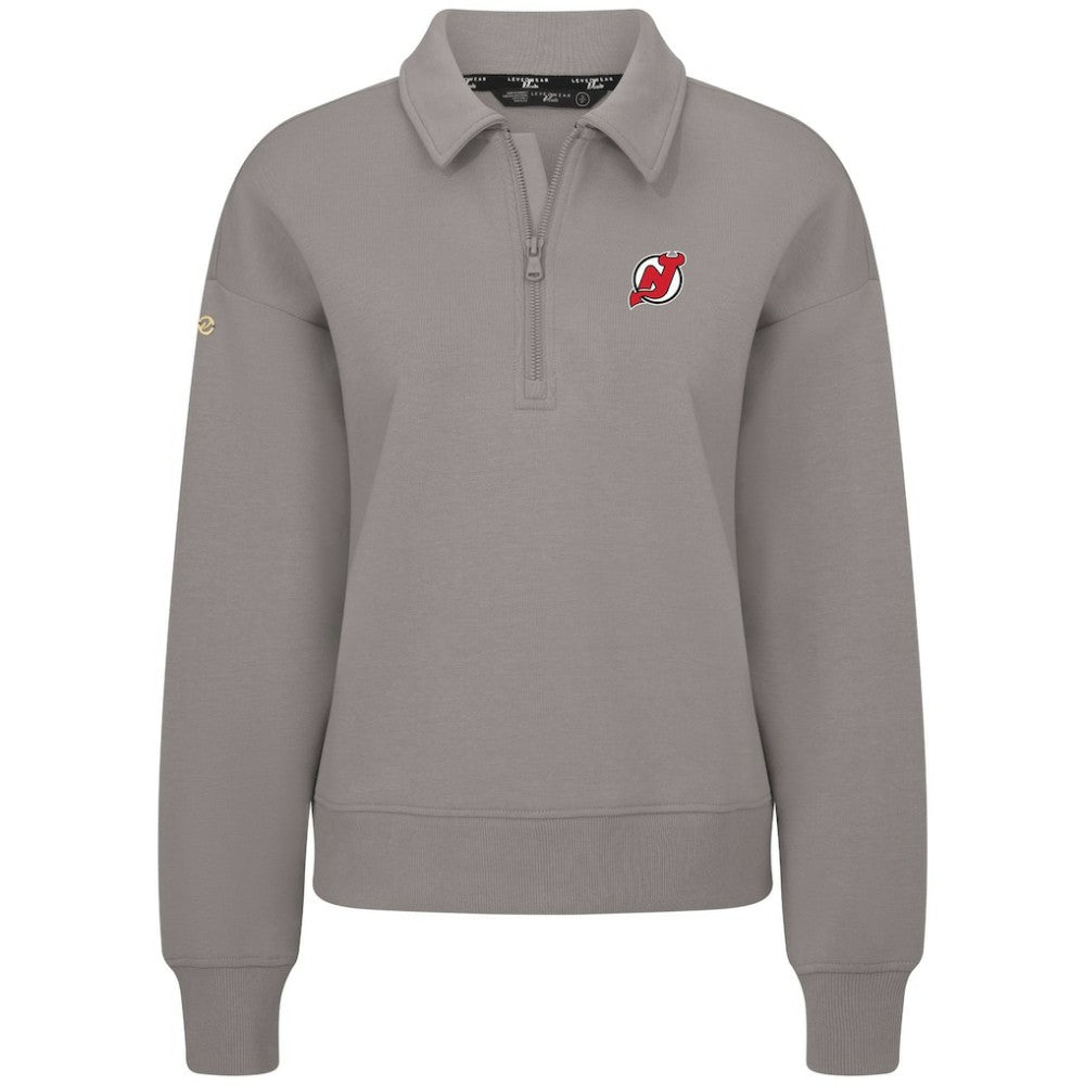 New Jersey Devils Levelwear Women's Canmore Quarter-Zip Pullover - Gray - NHL 203145757