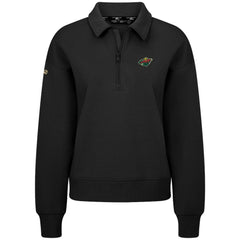 Minnesota Wild Levelwear Women's Canmore Quarter-Zip Pullover - Black - NHL 203145758