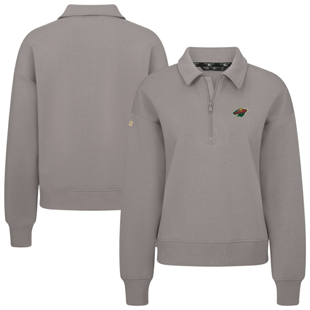 Minnesota Wild Levelwear Women's Canmore Quarter-Zip Pullover - Gray - NHL 203145759
