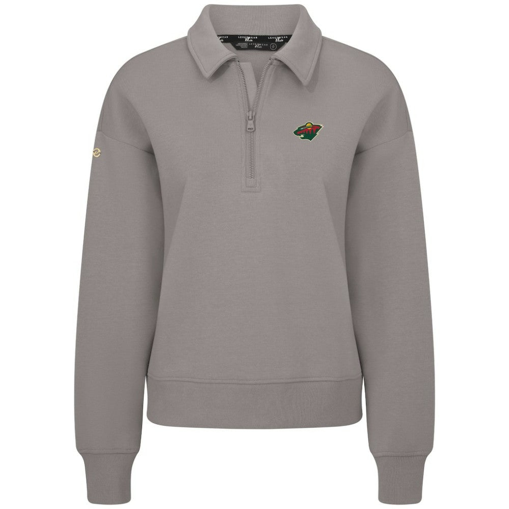 Minnesota Wild Levelwear Women's Canmore Quarter-Zip Pullover - Gray - NHL 203145759