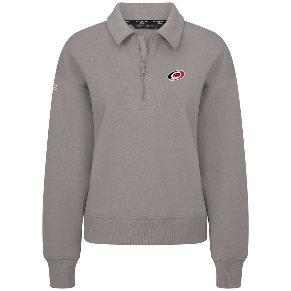 Carolina Hurricanes Levelwear Women's Canmore Quarter-Zip Pullover - Gray - NHL 203145763