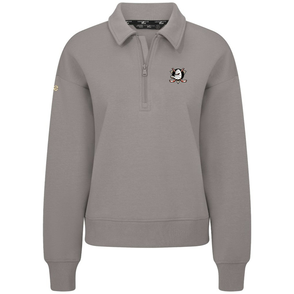 Anaheim Ducks Levelwear Women's Canmore Quarter-Zip Pullover - Gray - NHL 203145765