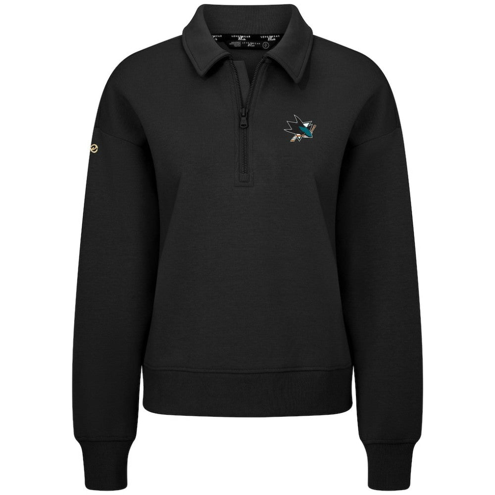 San Jose Sharks Levelwear Women's Canmore Quarter-Zip Pullover - Black - NHL 203145766