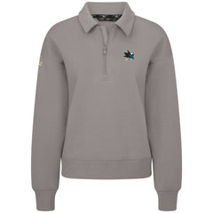San Jose Sharks Levelwear Women's Canmore Quarter-Zip Pullover - Gray - NHL 203145767