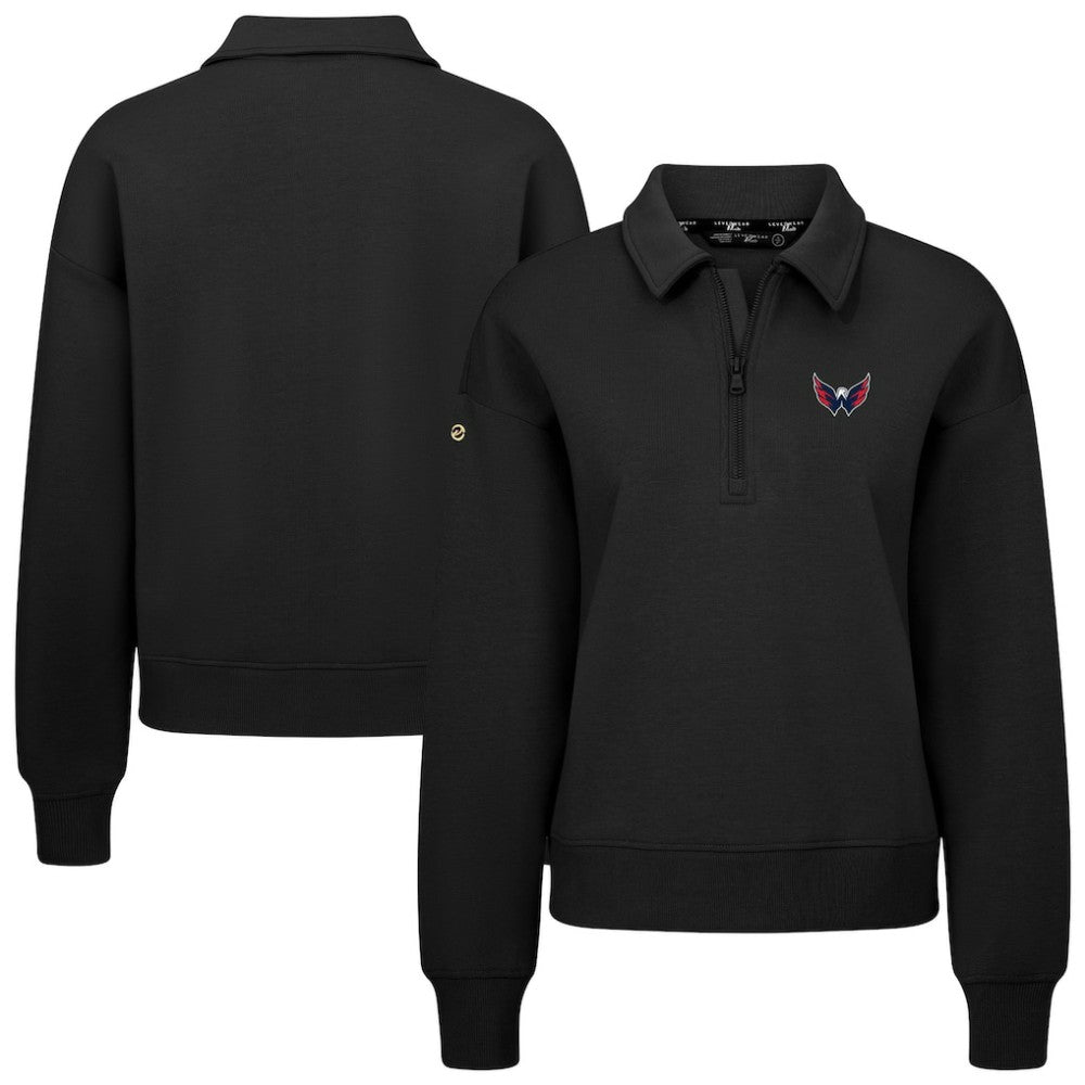 Washington Capitals Levelwear Women's Canmore Quarter-Zip Pullover - Black - NHL 203145773