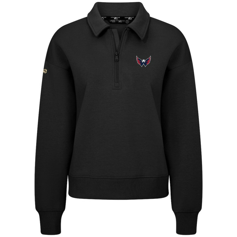 Washington Capitals Levelwear Women's Canmore Quarter-Zip Pullover - Black - NHL 203145773