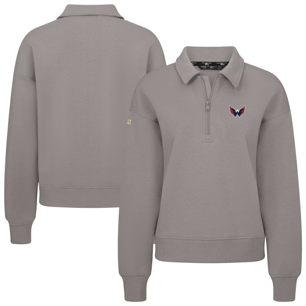 Washington Capitals Levelwear Women's Canmore Quarter-Zip Pullover - Gray - NHL 203145775