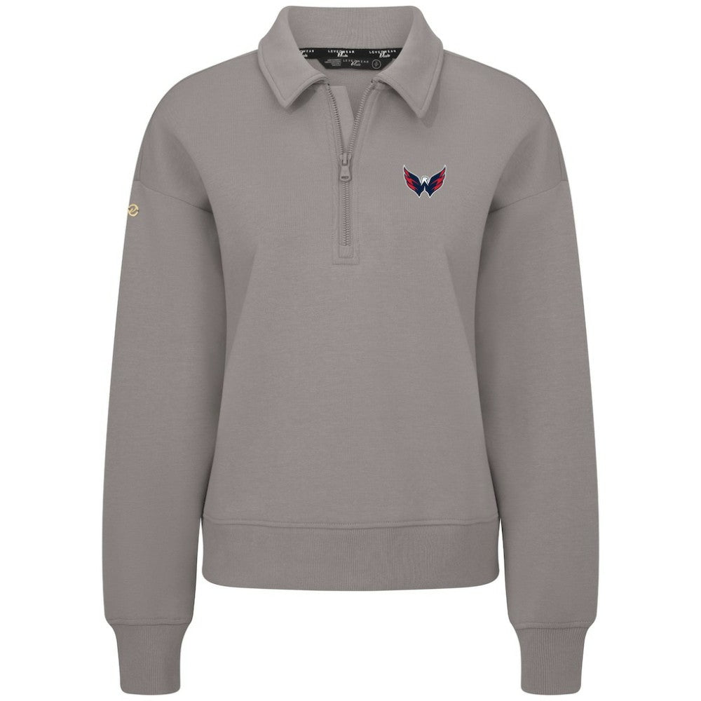 Washington Capitals Levelwear Women's Canmore Quarter-Zip Pullover - Gray - NHL 203145775
