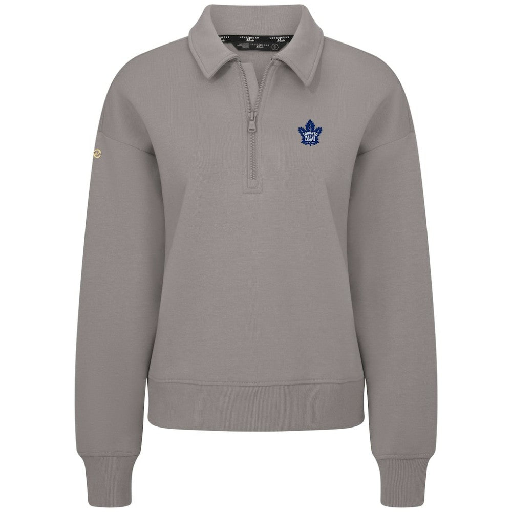 Toronto Maple Leafs Levelwear Women's Canmore Quarter-Zip Pullover - Gray - NHL 203145777