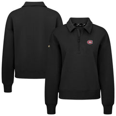 Montreal Canadiens Levelwear Women's Canmore Quarter-Zip Pullover - Black - NHL 203145780