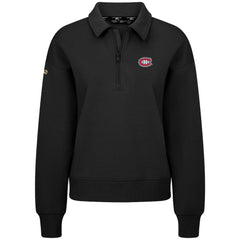 Montreal Canadiens Levelwear Women's Canmore Quarter-Zip Pullover - Black - NHL 203145780