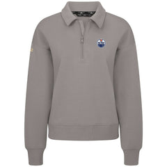 Edmonton Oilers Levelwear Women's Canmore Quarter-Zip Pullover - Gray - NHL 203145781