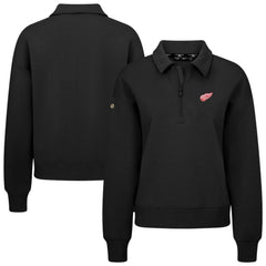 Detroit Red Wings Levelwear Women's Canmore Quarter-Zip Pullover - Black - NHL 203145782