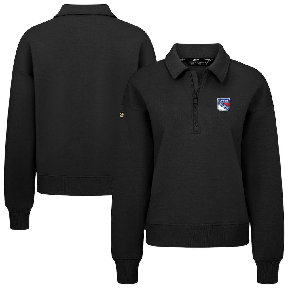 New York Rangers Levelwear Women's Canmore Quarter-Zip Pullover - Black - NHL 203145784