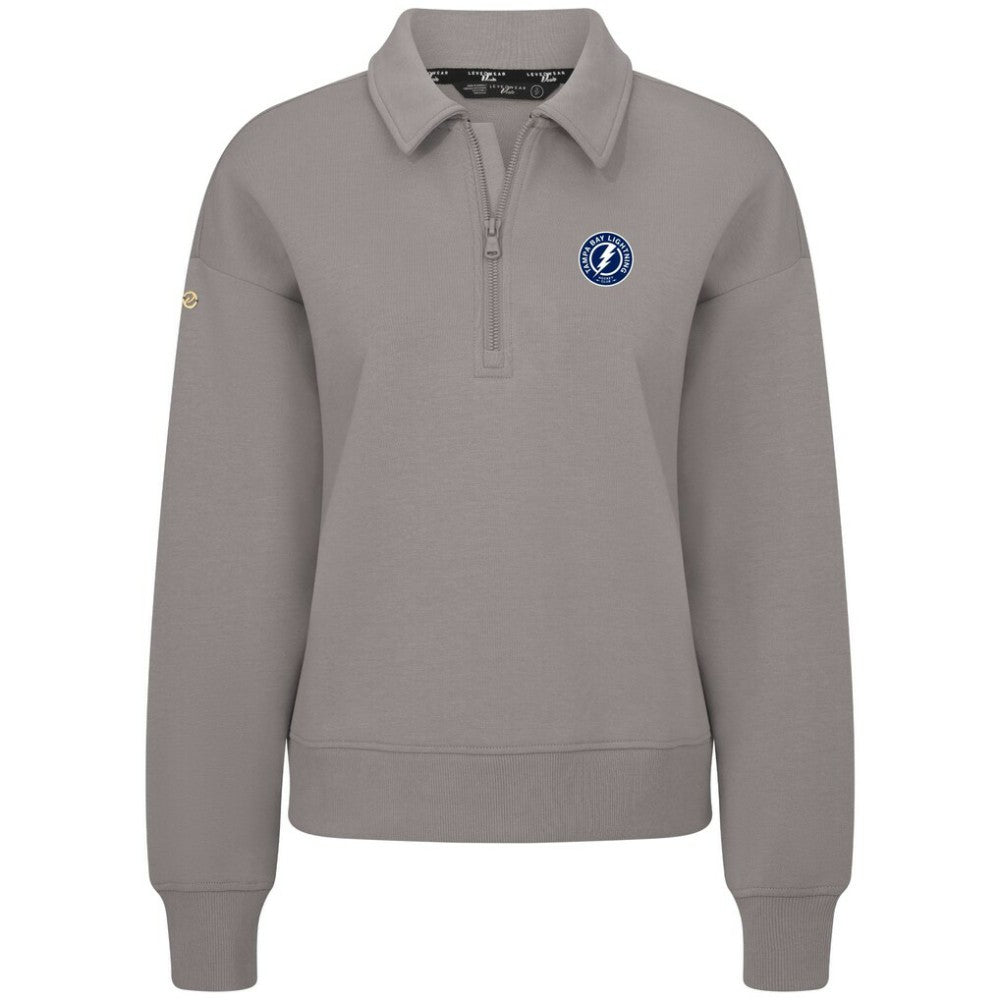 Tampa Bay Lightning Levelwear Women's Canmore Quarter-Zip Pullover - Gray - NHL 203145786