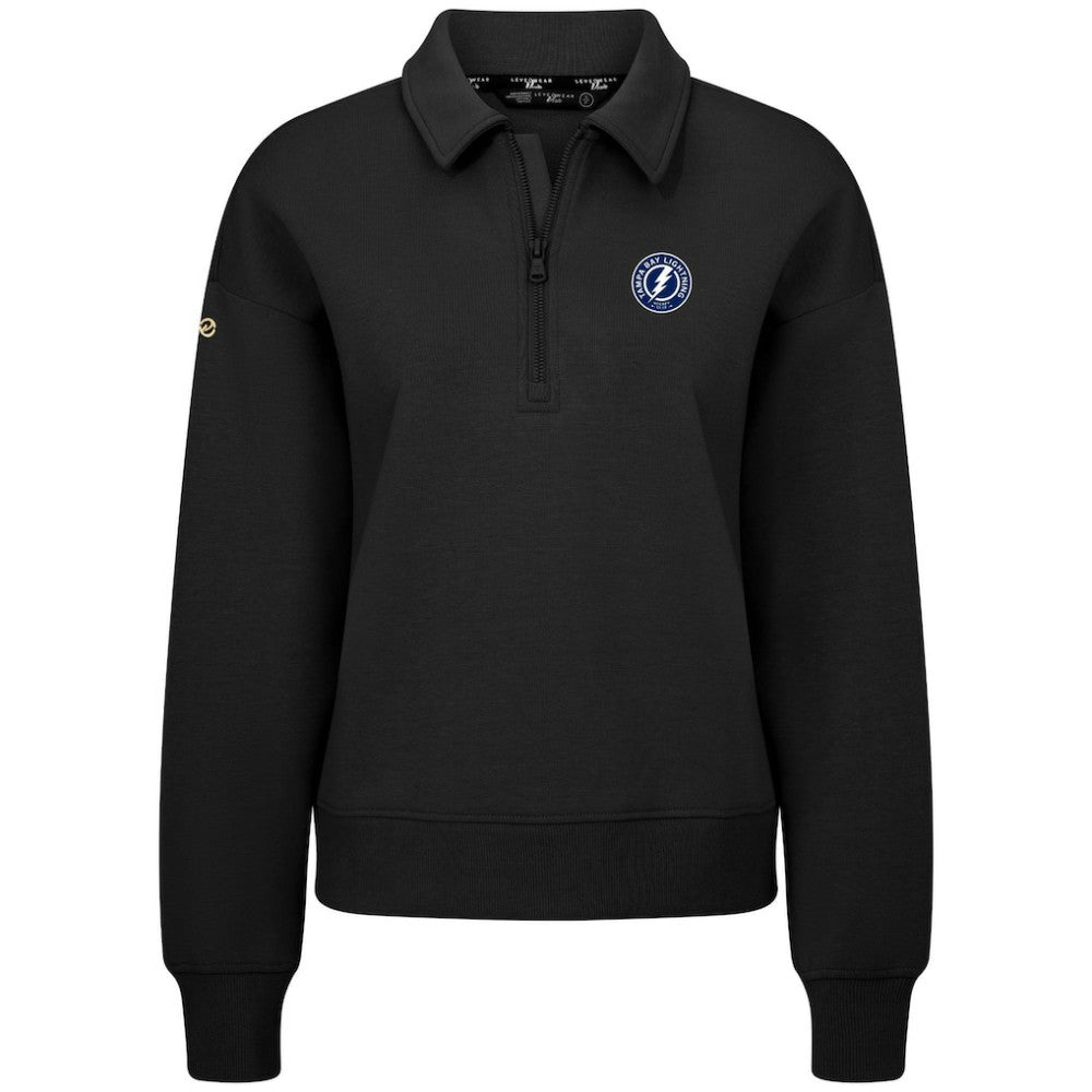 Tampa Bay Lightning Levelwear Women's Canmore Quarter-Zip Pullover - Black - NHL 203145788