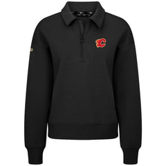 Calgary Flames Levelwear Women's Canmore Quarter-Zip Pullover - Black - NHL 203145789