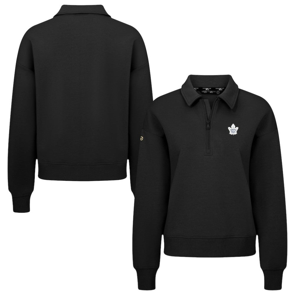 Toronto Maple Leafs Levelwear Women's Canmore Quarter-Zip Pullover - Black - NHL 203145791