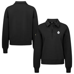 Toronto Maple Leafs Levelwear Women's Canmore Quarter-Zip Pullover - Black - NHL 203145791