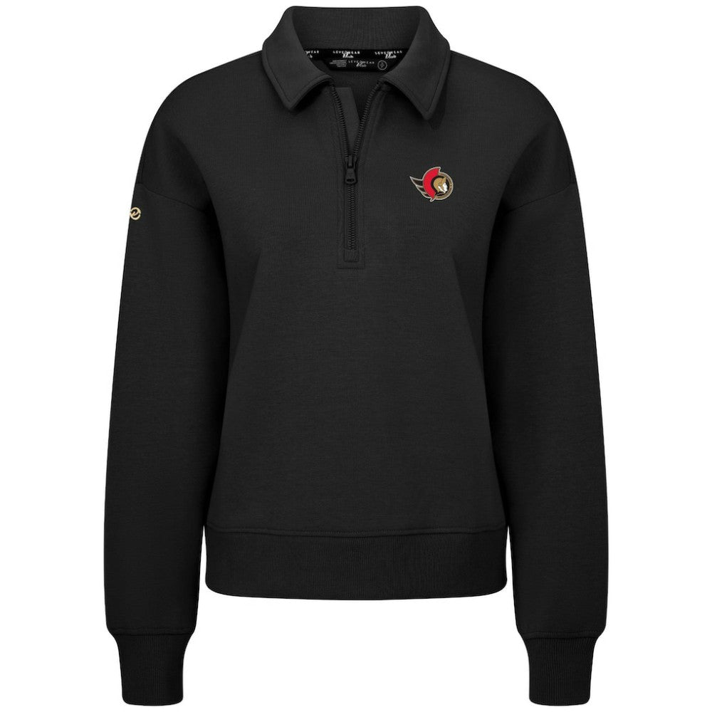 Ottawa Senators Levelwear Women's Canmore Quarter-Zip Pullover - Black - NHL 203145792