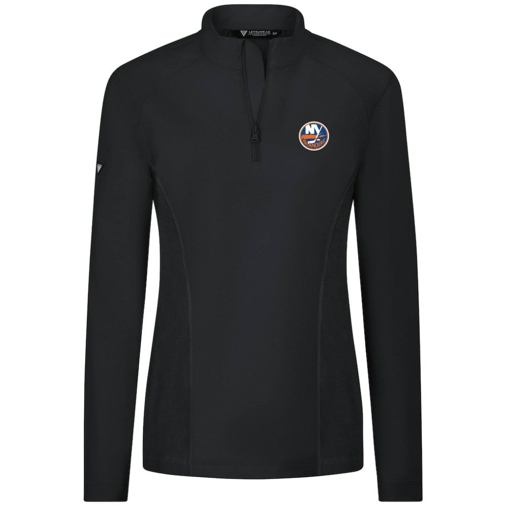 New York Islanders Levelwear Women's Upright Quarter-Zip Pullover - Black - NHL 203145851